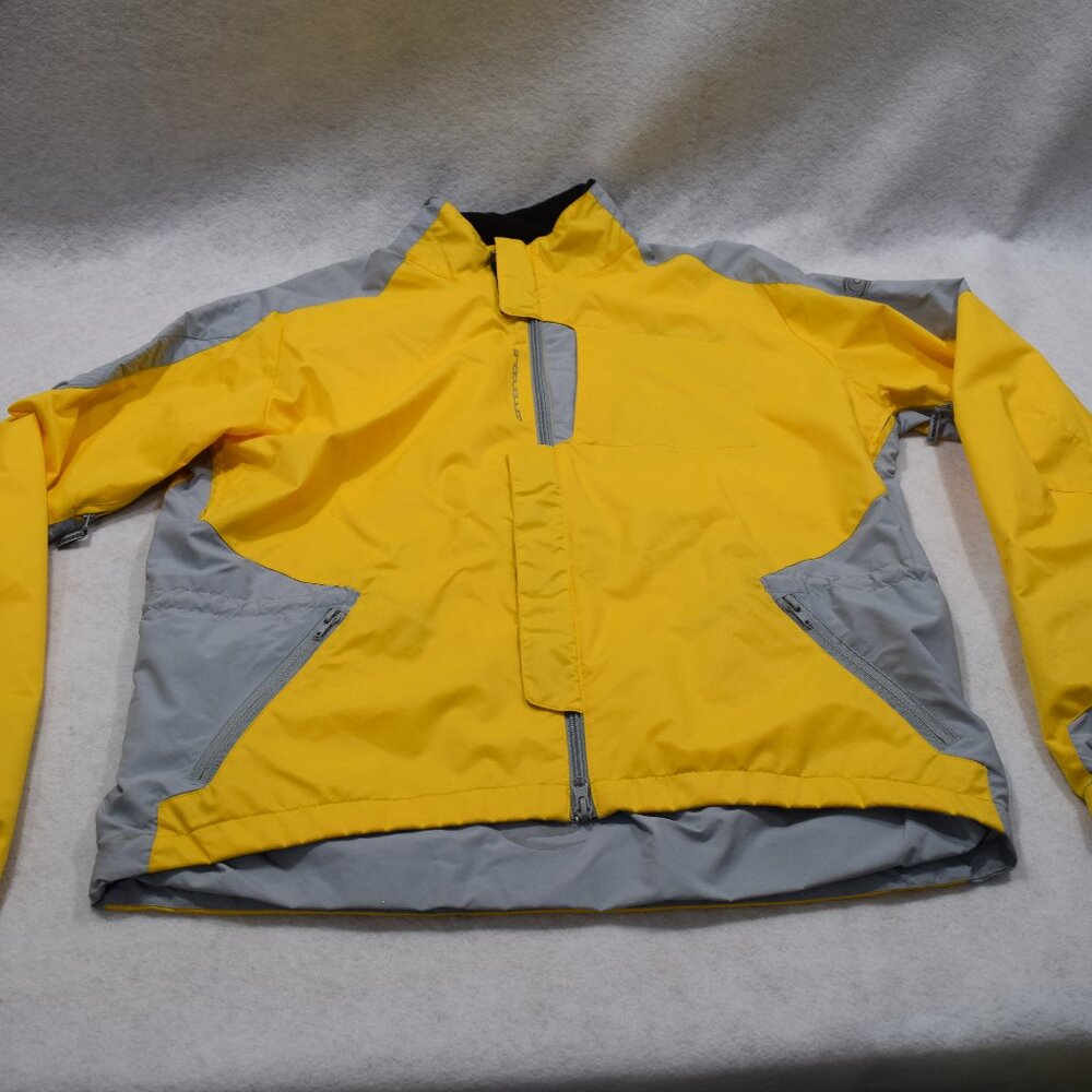 Cannondale Jacket Rain Shell Windbreaker Yellow Size large Men's Waterproof